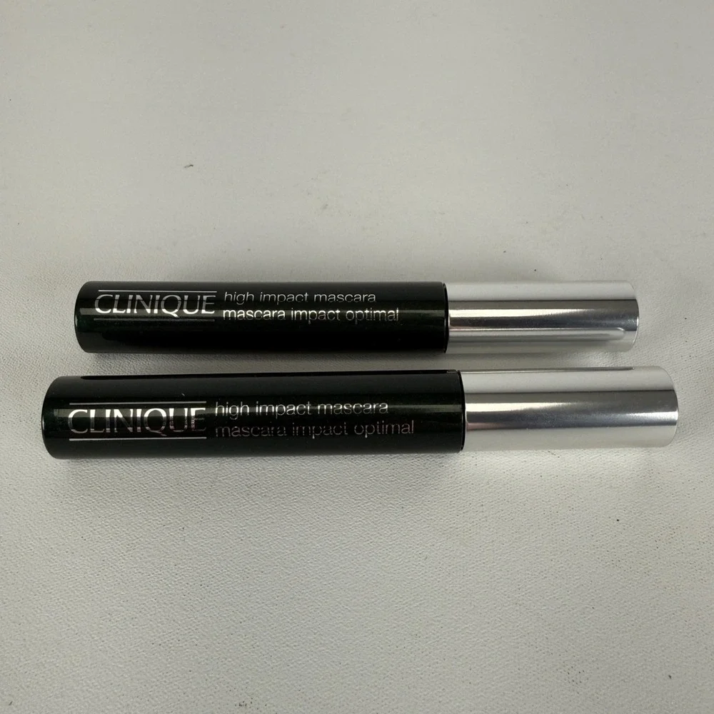 Lot of 2 Clinique‎ High Impact Mascara 01 Black 0.28 oz/7ml Full Size NEW